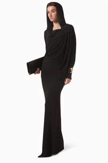 Hooded Maxi Dress in Jersey