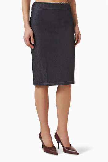 تنورة بقصة مستقيمة دينم