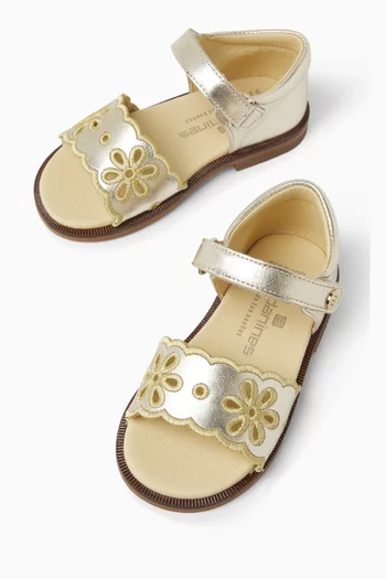 Floral Cut-out Sandals