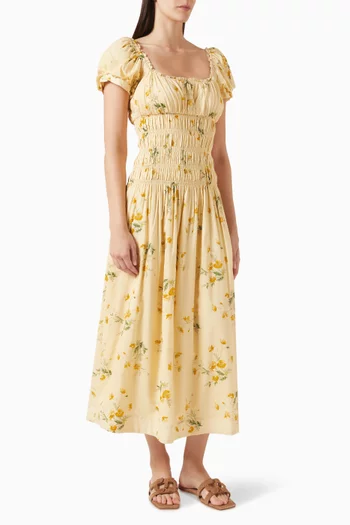 Riva Midi Dress in Cotton-blend