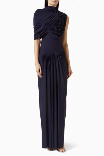 Bloom Draped Dress in Malai Lycra