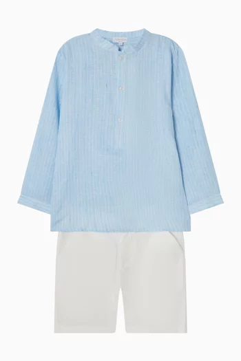 قميص بياقة ماو بيريبرين 