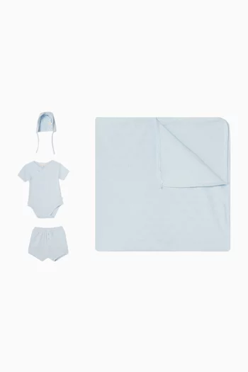 طقم هدايا اندي نسيج بوينتيل مزين بأجنحة قطن