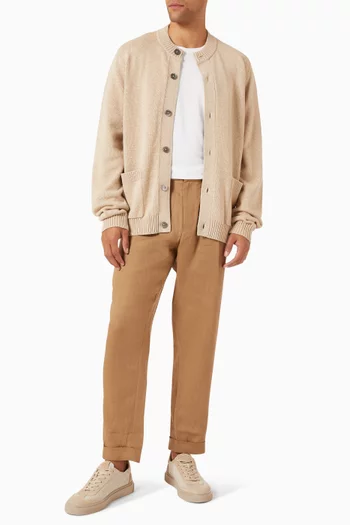 كارديغان دانيلو بأزرار قماش منسوج