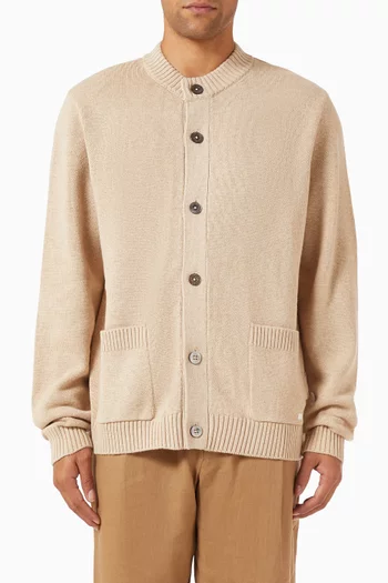 كارديغان دانيلو بأزرار قماش منسوج