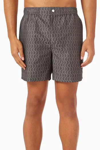 Mosaic Jacquard Swim Shorts