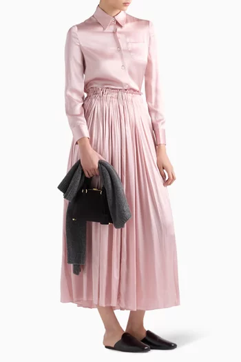 Pleated Skirt in Silk