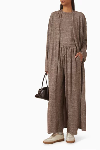 Wide-leg Pants in Wool-linen