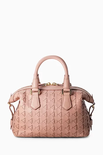 حقيبة آني ميني بيد علوية جلد موزايكو