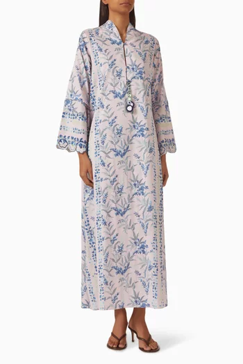 Bloom Tassel Kaftan in Cotton