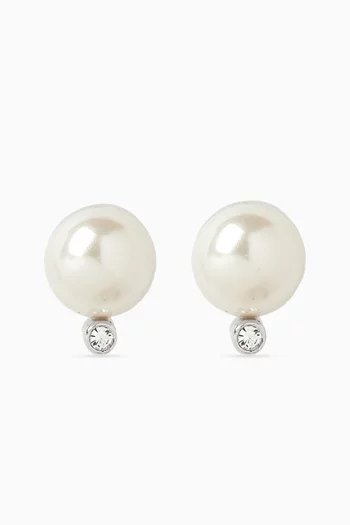 1990s Vintage Faux Pearl Earrings