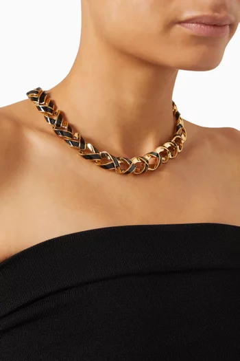 1990s Vintage Enamel Necklace