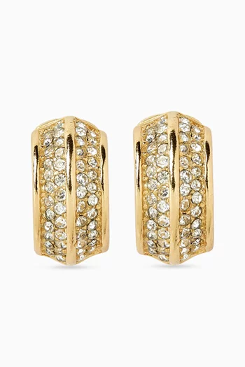 أقراط نصف دائرية بمشبك من الثمانينيات