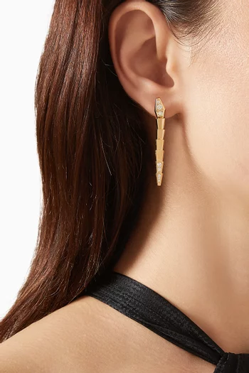 Serpenti Viper Earrings in 18kt Yellow Gold