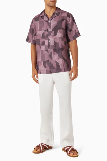 بنطال أفيلا برباط تضييق كتان