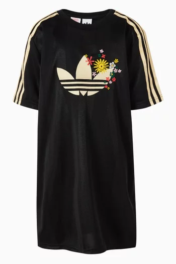 فستان بنمط تي شيرت أديداس x ليبرتي لندن