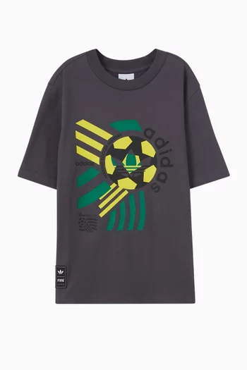 تي شيرت بطبعة قطن جيرسيه