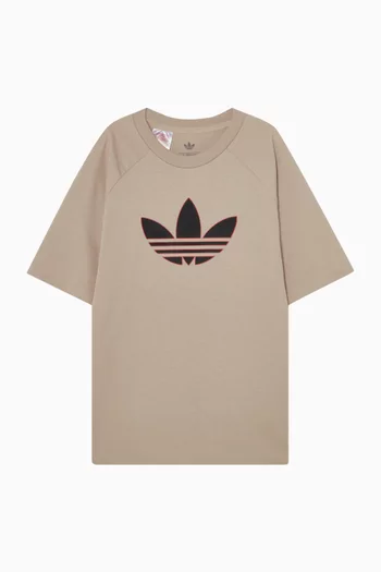 Graphic Trefoil Loose T-shirt in Cotton