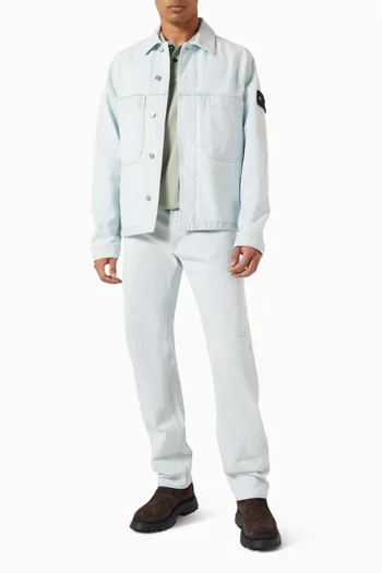 بنطال جينز دينم بلون أزرق نيلي