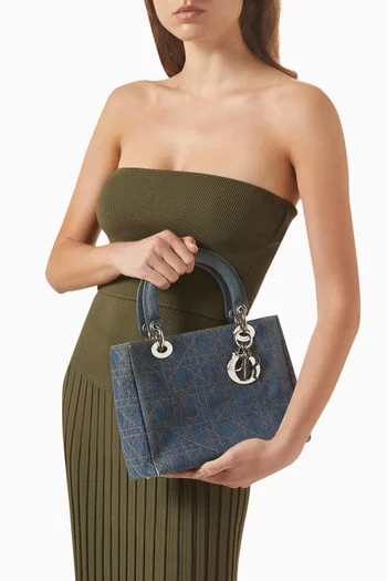 حقيبة ليدي ديور متوسطة فينتج دينم