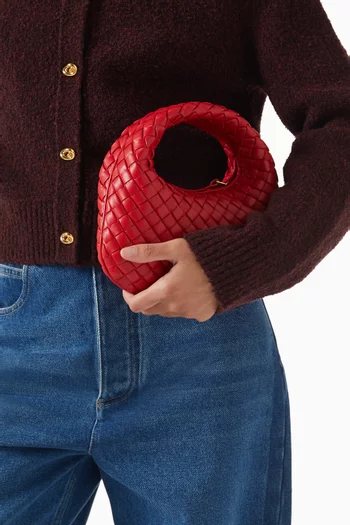 Baby Veneta Top-handle Bag in Intrecciato Leather