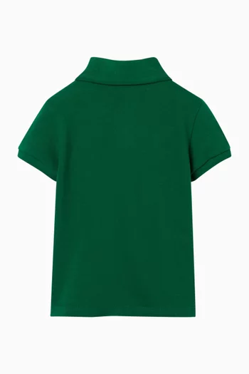 Embroidered Logo Polo T-shirt in Cotton