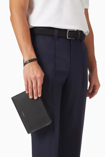 Foil Emboss Pouch in Leather