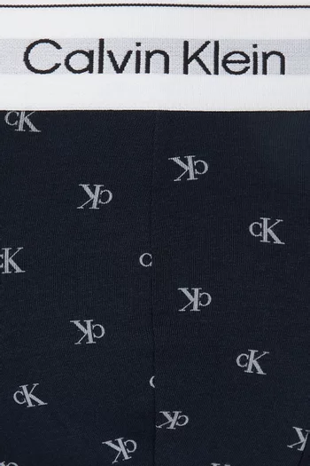 طقم بوكسر بشعار الماركة قطن مطاطي، 3 قطع