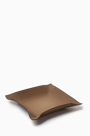 Medium Jack Valet Square Tray in Leather