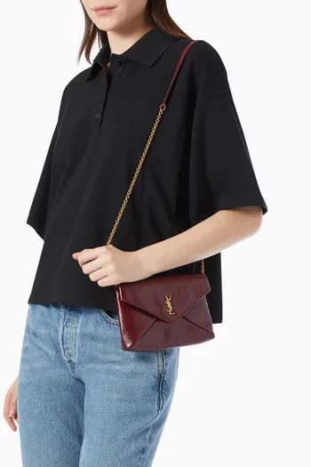 Small Cassandre Chain Pouch in Shiny Leather