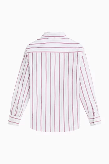 Pinstriped Shirt in Cotton-poplin