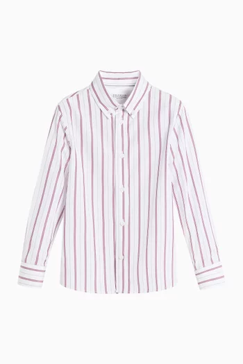 Pinstriped Shirt in Cotton-poplin