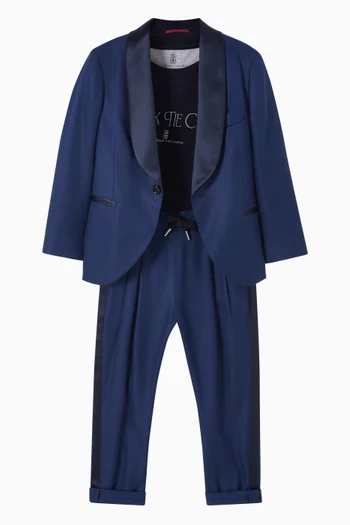 Tuxedo Drawstring Pants in Silk