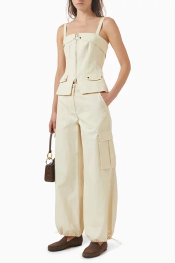 James Wide-leg Cargo Pants in Cotton