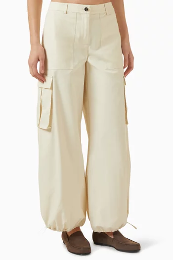 James Wide-leg Cargo Pants in Cotton