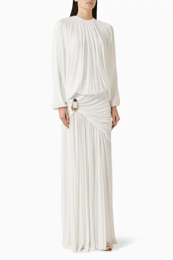 Parachute Stone-pin Draped Dress