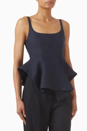 بلوزة لوا بتصميم جرس قطن بوبلين