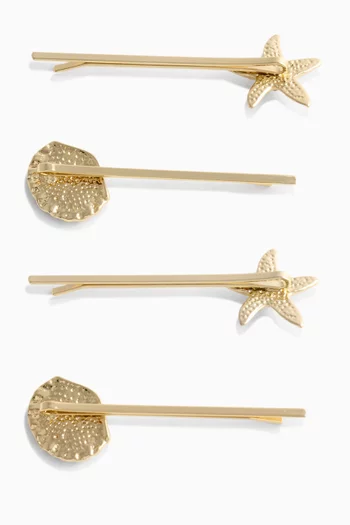 Shell Hair Slide Clips, Set of 3
