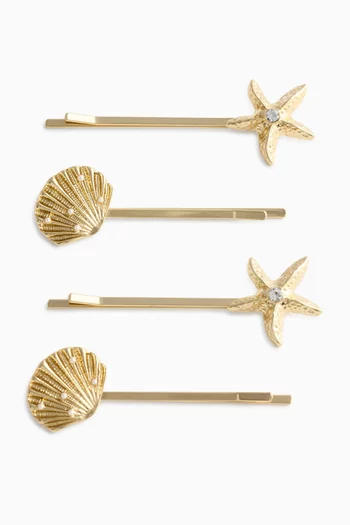 Shell Hair Slide Clips, Set of 3
