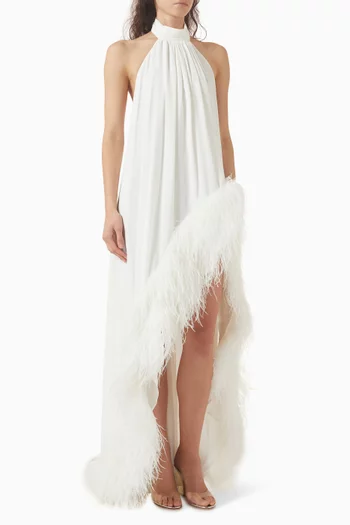 فستان سهرة مادلين بحمالة حول الرقبة