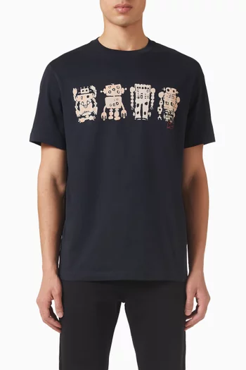 Robots T-shirt in Cotton