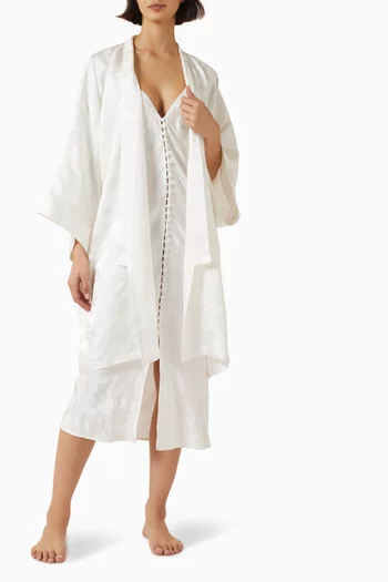 روب ميمي ليليانا بنقشة زهور حرير جاكار