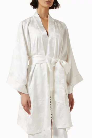 روب ميمي ليليانا بنقشة زهور حرير جاكار