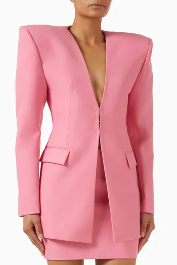 جاكيت بظهر مكشوف كريب بدل