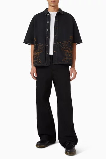 020 Embroidered Shirt in Denim
