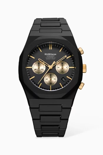 Gilded Solar Polychrono Watch, 40.5mm