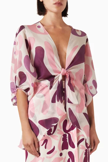 strapless open back dress White Plus Size Blouson Beach Dresses – Lindsey Brown main image 0