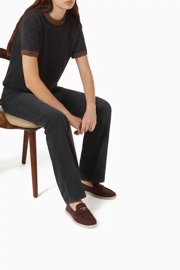 Logo Loafers in Nubuck Leather