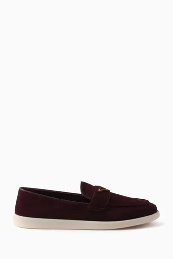 Logo Loafers in Nubuck Leather