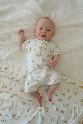 Bear Romper in Organic Cotton
